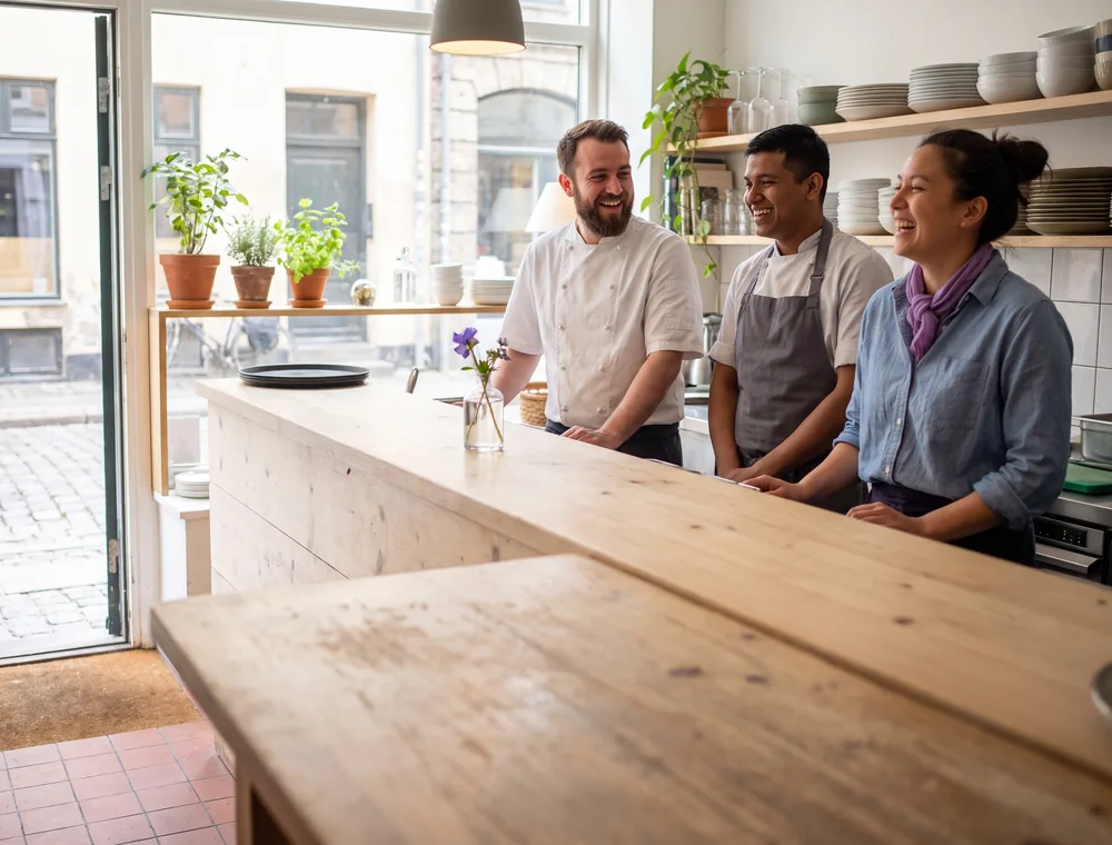 Photo : équipe du restaurant